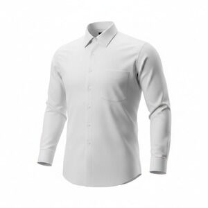 Joseph & Feiss Men's White Non-Iron Dress Shirt 18 34/35 100% Cotton Long Sleeve
